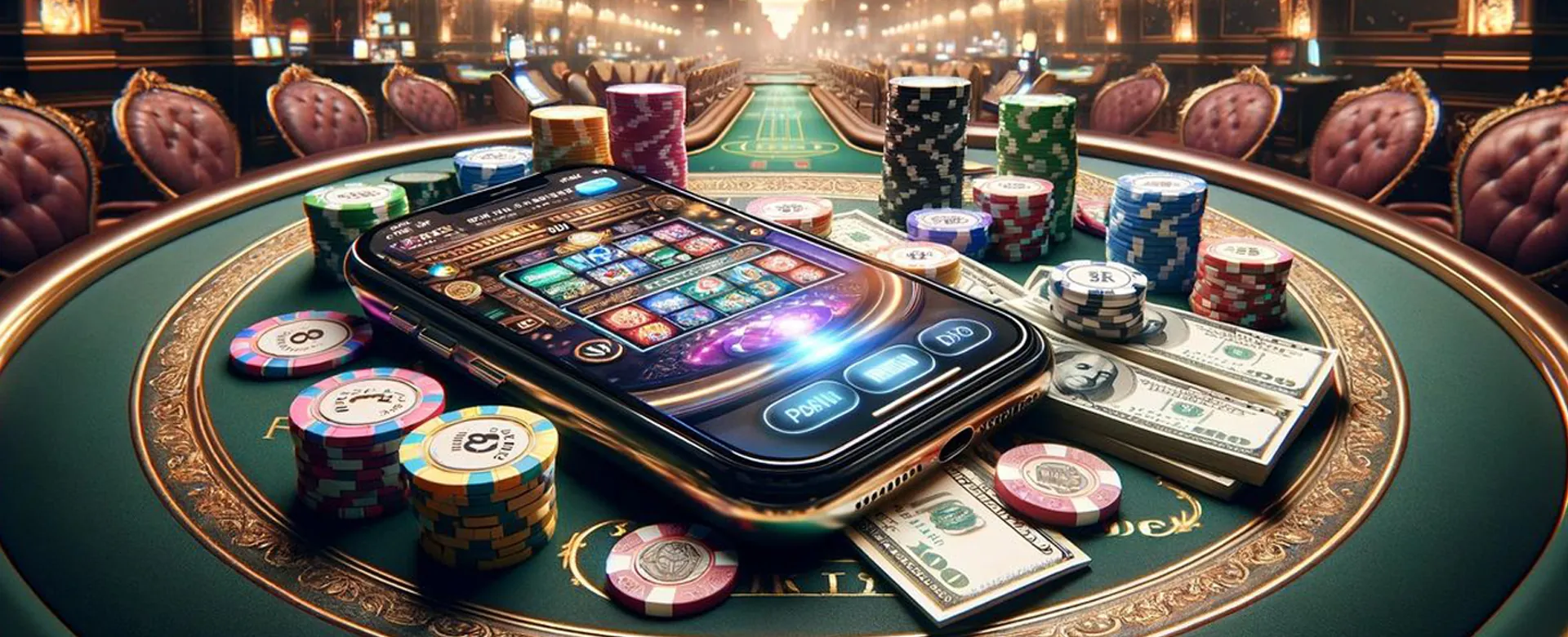 yy777 Casino Real Money Login background with neon lights